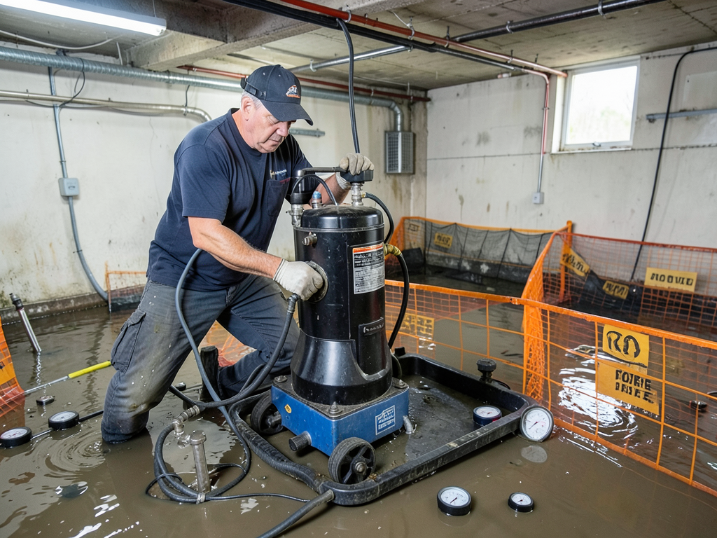 Emergency sump pump failure and basement cleanup i
