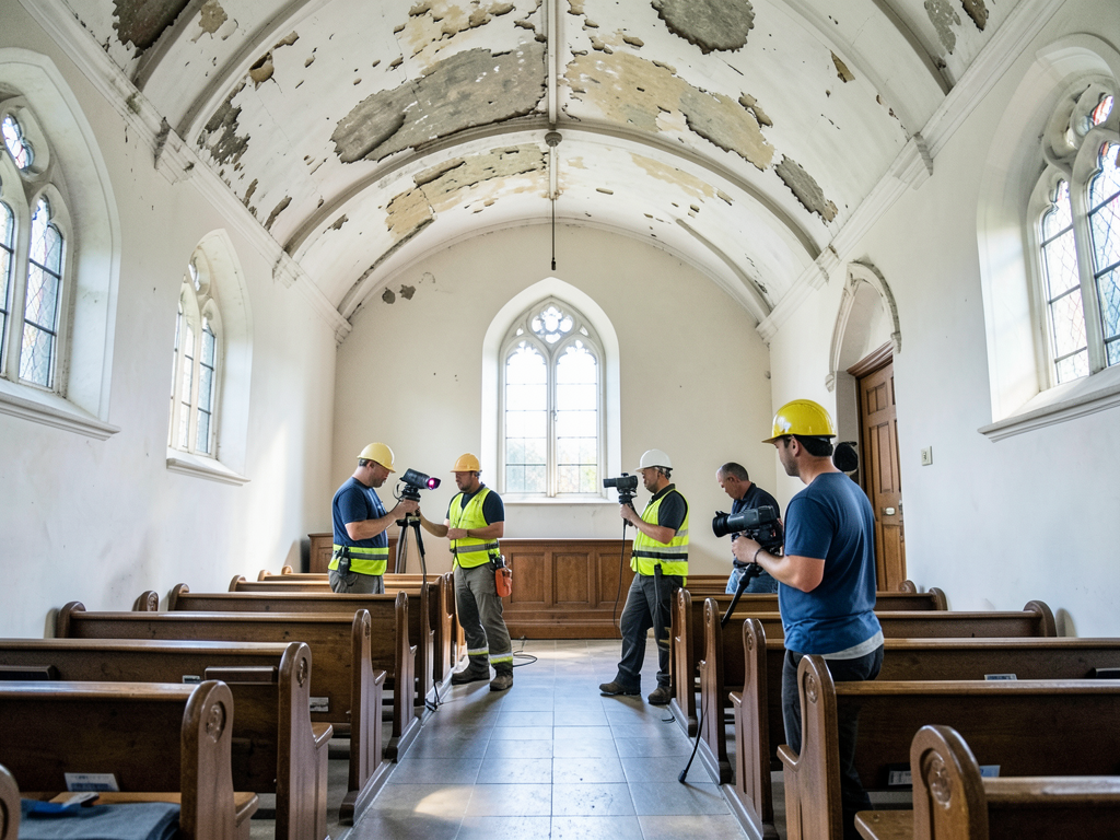 Emergency water damage restoration for historic ch