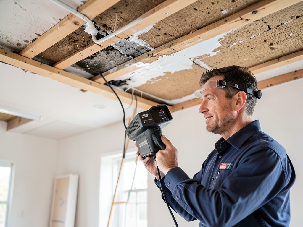 Is that ceiling stain a new roof leak or just plum
