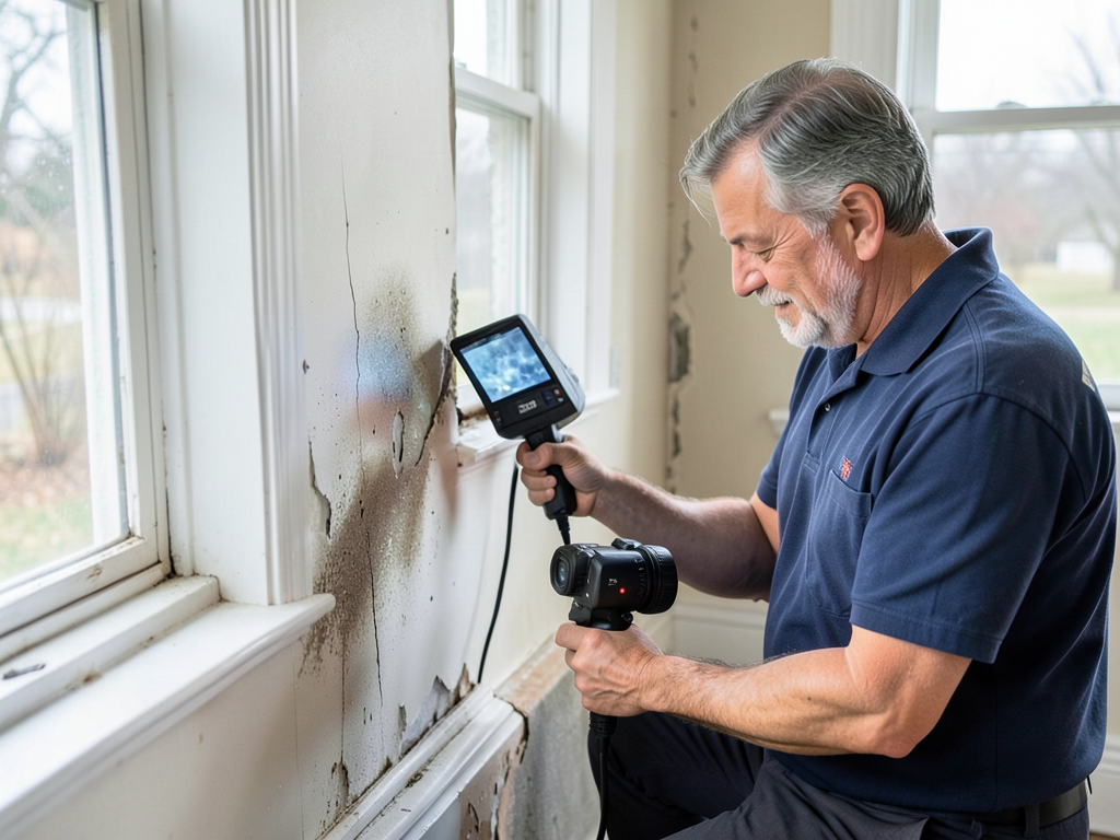 Storm damage restoration and window leak repair in