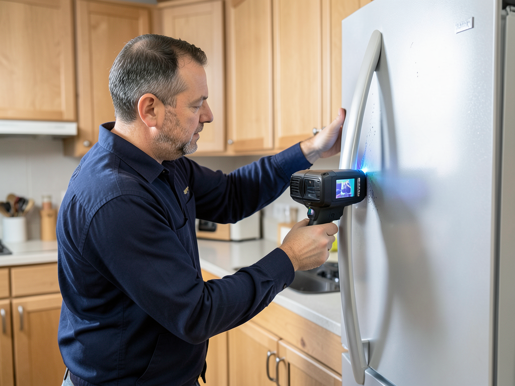 Water damage repair for leaking ice maker lines in